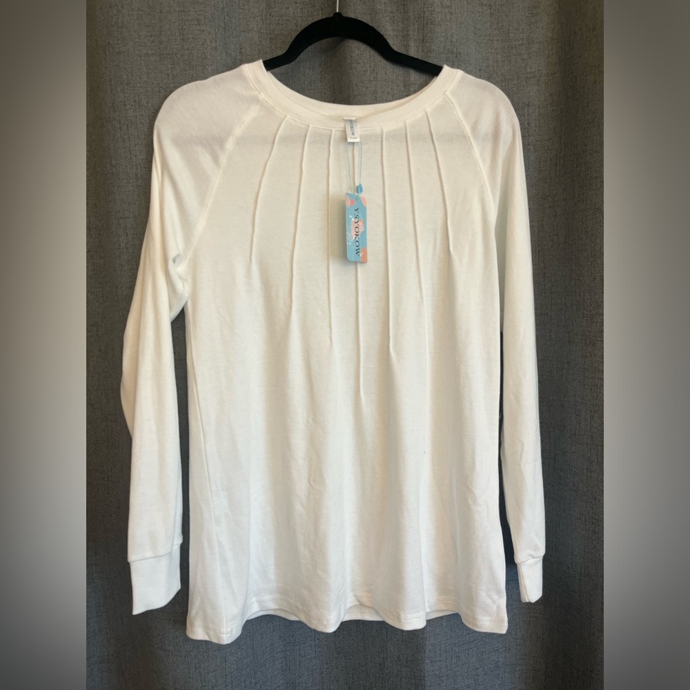 -NWT YSYOKOW Women Long Sleeve Pleated Tunic Top - Size Small - Picture 5 of 7